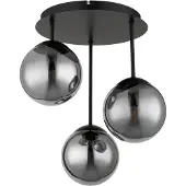 Globo Lighting Plafondlamp Harmon, dimbaar, zwart, Woon-/ Eetkamer, Glas, plafondlamp