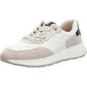 Gabor Dames Rits Detail Sneakers Wit/Grijs/Zwart