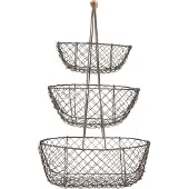 Clayre & Eef Opbergmand 30x22x50 cm Zwart Metaal