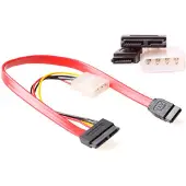 ACT AK3415 Micro SATA(6+7) Female/SATA(7) Female + 5,25" Male (4 Pins) - 30 cm