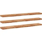 vidaXL Wandschappen 3 st zwevend olieafwerking 120x20x4 cm acaciahout