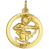 Marie-Celeste Marie Celeste hanger sterrenbeeld boogschutter gediamanteerd - 16 mm - Goud