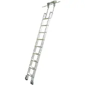 Krause Kastenladder met treden, aluminium, verrijdbaar, 7 treden