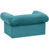 vidaXL Hond Sofa met opslag Turquoise 75 x 50 x 38cm Pluche