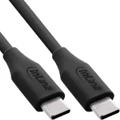 InLine USB-C kabel, 100W, PD snellaadkabel, siliconen kabel, flexibel, geschikt voor iPhone, Air 17 Pro 16 15, iPad, Galaxy S23, Pixel Tablet