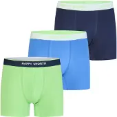 Happy Shorts Boxershorts lichtblauw / donkerblauw / limoen / lichtgroen