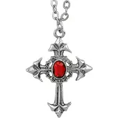 Widmann gothic ketting met rode steen