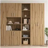 vidaXL Dressoir Artisanaal eiken 40 x 41 x 185 cm Bewerkt hout