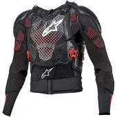 Alpinestars Bionic Tech V3 Protectiejas Zwart Wit Rood Maat S