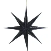 House of Nature Hanger Ster Papier Ø28cm Zwart zwart Kerstster