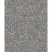 Marburg Vliesbehang Ornamenten - Donkergrijs - Roségoud - 10,05m X 53cm