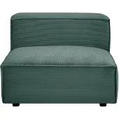 Vente-unique Fauteuil in groen ribfluweel RUZOLO