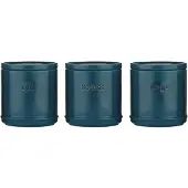 PRICE AND KENSINGTON ACCENTS Voorraadpotten, set van 3, petrol, 750 ml, Opbergblikken, Blauw