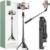 Tech-Protect Tech Protection Blauwtooth Selfie Stick Met Tripod En LED Lamp