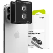 Ringke Glazen Camera iPhone 16 Beschermer 2 Pack Zwart