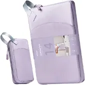 Innostyle Set Laptoptas Dames - Laptophoes 14 inch - Waterdicht - Gadgetkoffer - Paars