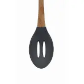 Brunbeste Silikon Luchtlepel met Houten Handvat - 32cm