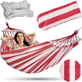 EHokery XXL Dubbele Hangmat 260x150cm - Sterk Katoen & Polyester met Draagtas