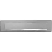GPF bouwbeslag Briefplaat 340x77 met valklep 280x45mm - RVS geborsteld