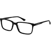 Hackett HEK1303 53/17/145 Glanzend solide zwart Acetaat MAN HEK1303