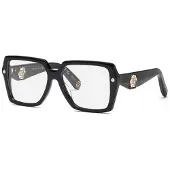 Philipp Plein Bril VPP192 55/15/140 Glanzend Zwart Acetaat VROUW VPP192