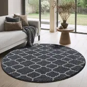 Muratap Rond boho klasik | laagpolig vloerkleed | modern tapijt | woonkamer, slaapkamer