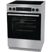 Gorenje GECS6C70XC, vrijstaand fornuis, roestvrij staal, draaibaar, bediening via touchpaneel, roestvrij staal, voorplaat, LED-verlichting
