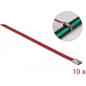 DeLOCK Stainless Steel Cable Ties L 500 x W 7.9 mm red 10 pieces