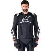 Alpinestars Missile Ignition V3 LEREN COMBI-JAS Zwart/Wit 54, Mannen