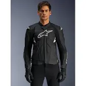 Alpinestars Dusk Airflow zwart Wit Leren Motorjas Maat 56
