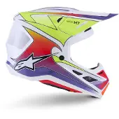 Alpinestars S-M7 Fuse Wit Multikleur Crosshelm Maat S