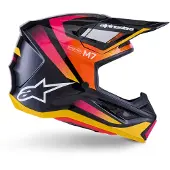 Alpinestars S-M7 Rise Zwart Roze Crosshelm Maat L