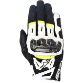 Alpinestars SMX 2 Air Carbon V2, Handschoenen ,zwart/witte/neon geel ,S