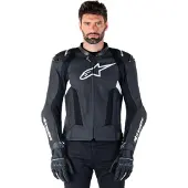 Alpinestars Missile V3 Airflow geperforeerde motorfiets lederen jas Maat