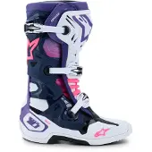 Alpinestars Tech 10, laarzen ,Wit/Lila/Donkerblauw/Neon-Pink ,10 US