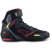 Alpinestars Faster-3 Rideknit Zwart Rood Geel Fluo Motorschoenen Maat US 8.5