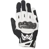 Alpinestars SMX-2 Air Carbon V2 Leren Motorhandschoenen-Zwart/Wit-L