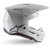 Alpinestars S-M5 Solid Helm Ece 22.06 Wit Glanzend Maat 2XL