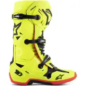 Alpinestars Tech 10 Schoenen Geel Fluo Zwart Rood Fluo Maat US 10
