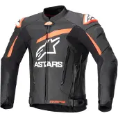 Alpinestars GP Plus V4, leren jas ,Zwart/Neon-Rood/Wit ,50