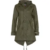 BMS Olijf groene dames regenjas / parka HafenCity van L