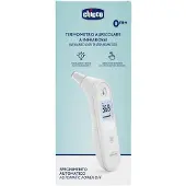 Chicco infrarood-headsetthermometer, 0 maanden +, onmiddellijke temperatuurmeting en nauwkeurig koortsindicatiegeluid