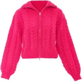 Mymo Gebreid vest framboos