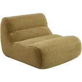 Sweeek - 1-zits loungestoel, fauteuil van chenille stof - dario