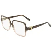 Ferragamo SF3058 56/15/145 Transparant bruin gradient Acetaat DAMES SF3058