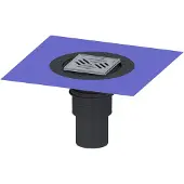 Kessel -vloer-/plafondafvoer Practicus - DN 100, vert., Variofix, sleufrooster, 45210.51