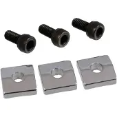 AllParts BP-0116-010 Nut Blocks en 3x M4 Schroeven voor Floyd Rose en Schaller Topnuts Chrome