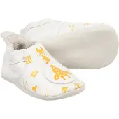 Bobux babyslofjes white giraffe loafer print - maat 18