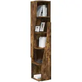vidaXL Hoekkast 27,5x27x140cm Bewerkt hout Rook Eiken