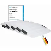 Novaliv 5x vervangingsdeksels 27 liter met clipsluiting 46,5x36,5 cm transparant